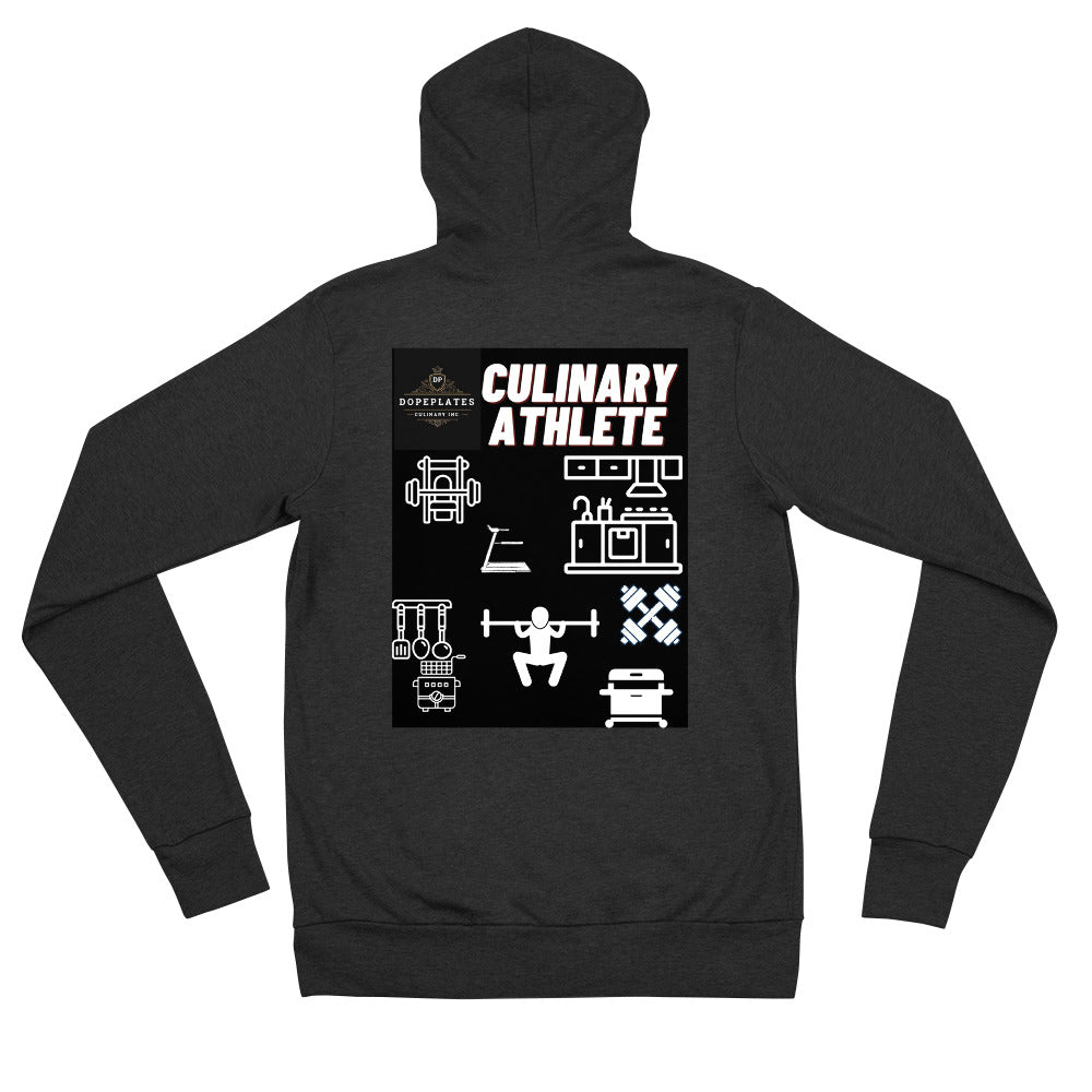 "CULINARY ATHLETE " ZIP DOWN HOODY