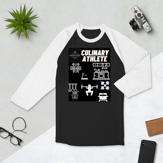 CULINARYATHLETE /4 sleeve raglan shirt